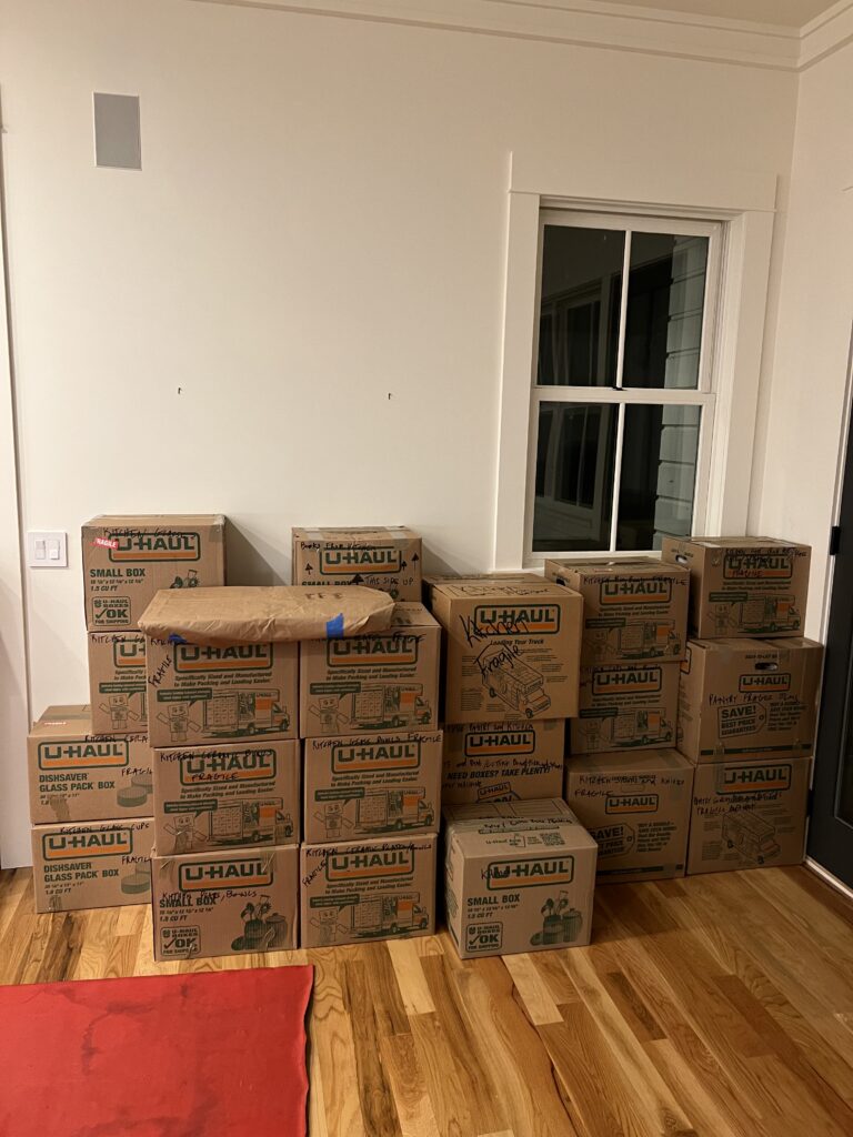 Elite Haulerz packed boxes from movers near me in stevensville, MI