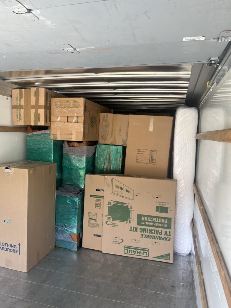 Box Truck packed with boxes and everything